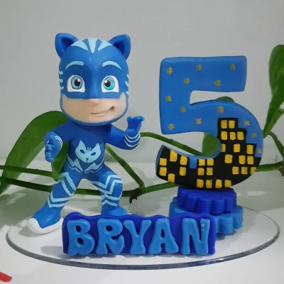 Vela em Biscuit Pj Masks