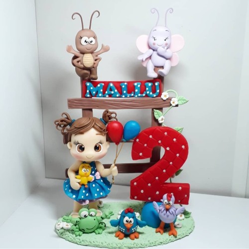 Vela em Biscuit Galinha Pintadinha