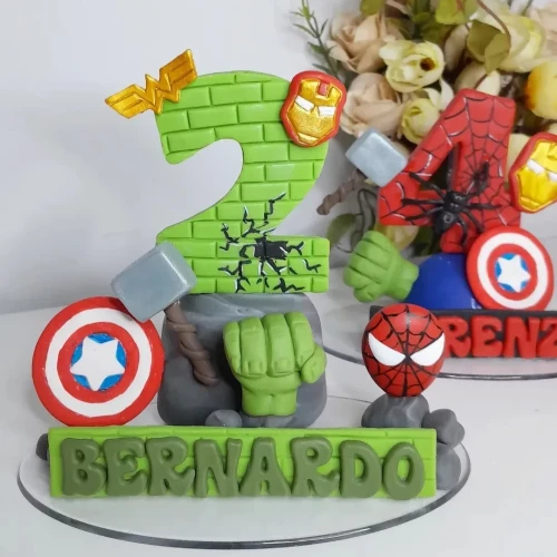 Vela em Biscuit Vingadores