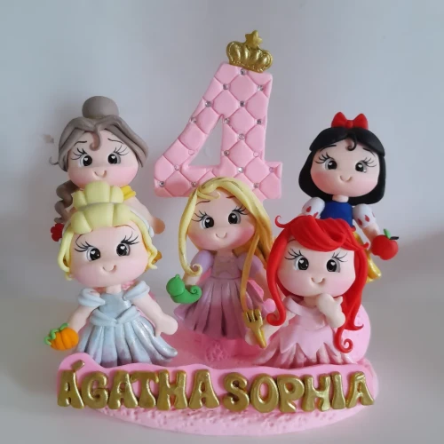 Vela em Biscuit Princesas