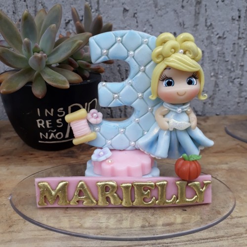 Vela em Biscuit Cinderela